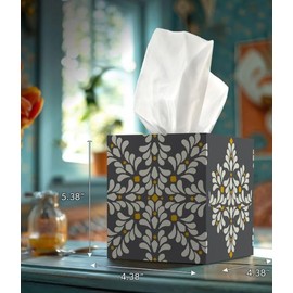 Quality-Ultra Soft 3-Ply Facial Tissues, 4 Cube Boxes (80 Tissues/Box, 320 Total Sheets), Hypoallergenic & Unscented