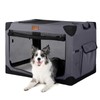 Garnpet Soft Dog Crate for Large Dogs, 4-Door Foldable Collapsible