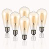 HESSION Vintage Edison LED Bulb, 6-Pack ST58 E26 Base 40