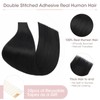 Silk-co Double Stitched Tape Extensions Real Hair Pack of 20,