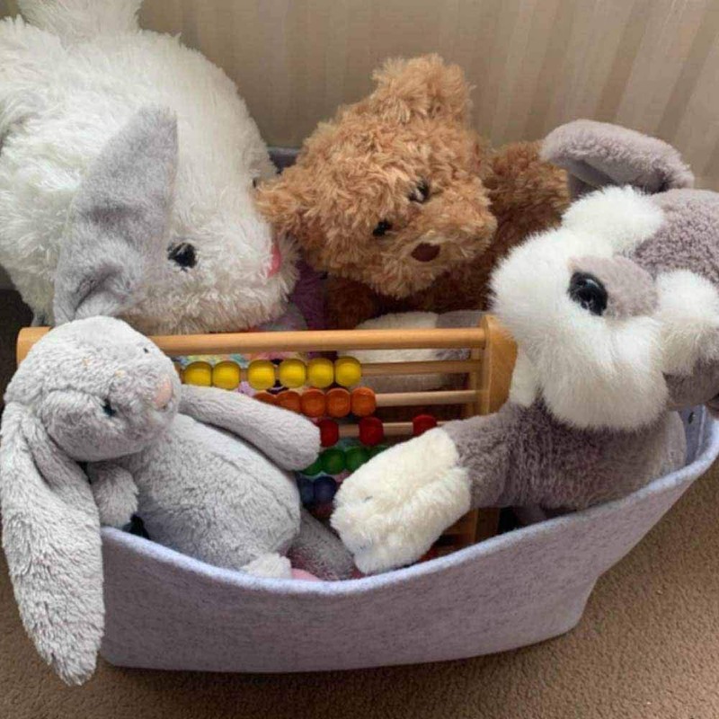 Felt Basket, 2 Pieces, Felt Storage Box, Felt Baskets with