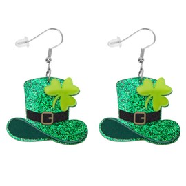 Holibanna Shamrock Earrings Girls Earrings Patrick Green Earrings Shamrock Dangle Earrings for Women Kids Earrings St. Patrick S Day Drop Earrings