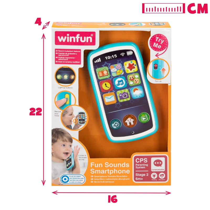 winfun 000740-NL Spielzeug-Smartphone Fun Sounds für Babys & Kinder