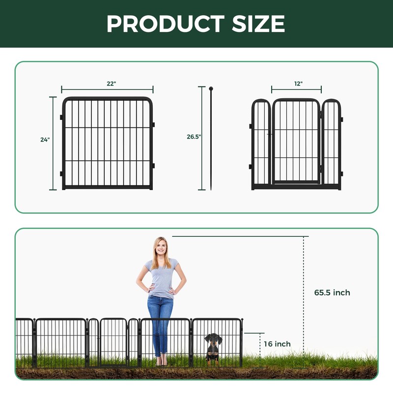 FXW FXW Garden Fence, Decorative Dog Fence Outdoor for The