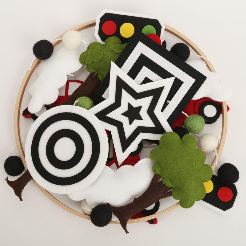 High Contrast Mobile - Black and White Crib Mobile for