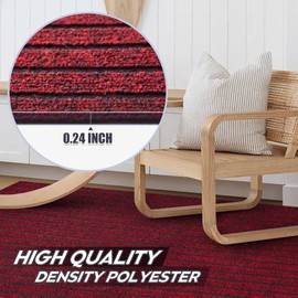 Gotohipi Runner Rug 6x9 Indoor Outdoor Utility Carpet,Area Rugs with Non Slip Rubber Backing for Hallway Kitchen Entryway Balcony Garage Stair Laundry Room