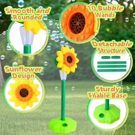 COSILY Bubble Machine, Automatic Flower Bubble Machine Blower, Height 47 Inches Bubble Machine for Kids Toddlers Bubble Maker for Indoor Outdoor Wedding Birthday Party