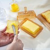 6'' Champagne Glass Butter Dish with Lid for Countertop Kitchen
