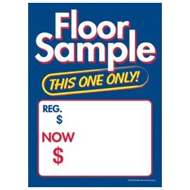 T50SAP Floor Sample Sale - Slotted Sale Tags - 5" x 7" (100 Pack) Business Store Signs Price Cards
