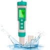 flintronic 4-in-1 PH Meter, PH/TDS/EC Temperature Tester with Backlight, 0-14