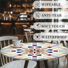 Outdoor round tablecloth with elastic band, diameter 36 inches -