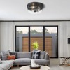 Luminzone Flush Mount Ceiling Light with Clear Glass Shade, 3-Light