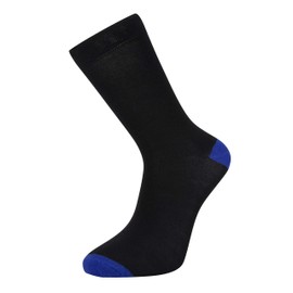 Cob Stallion- Black Socks in Argyle, Heel and Toe Styles, Socks Multipack 6-11 UK, Pack of 6 and 12 Pairs (Heel and Toe, 12)