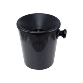 Wineware Mini/Individual Plastic Spittoon - Black, 1 Liter, with Funnel