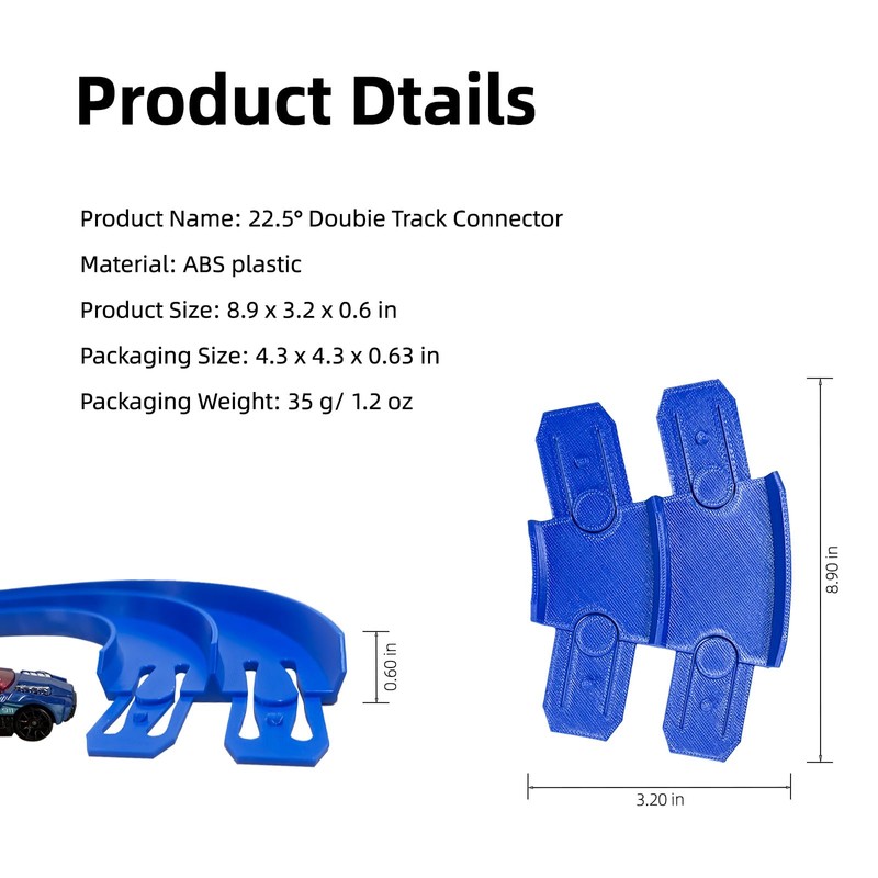 K TOMOTO Double Curved Track Pieces 22.5 Degree Banked Turn