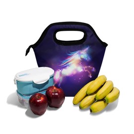 Fly Unicorn Kids Lunch Bag Girls Lunch Tote Insulated Small Freezable Lunch Boxes Cooler Meal Prep Lunch Tote