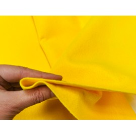 Felt Fabric Material – Soft Plain Colours – 102cm Wide, 2mm Thick – 100% Polyester Craft & Upholstery Fabric (Yellow, 1 Metre)