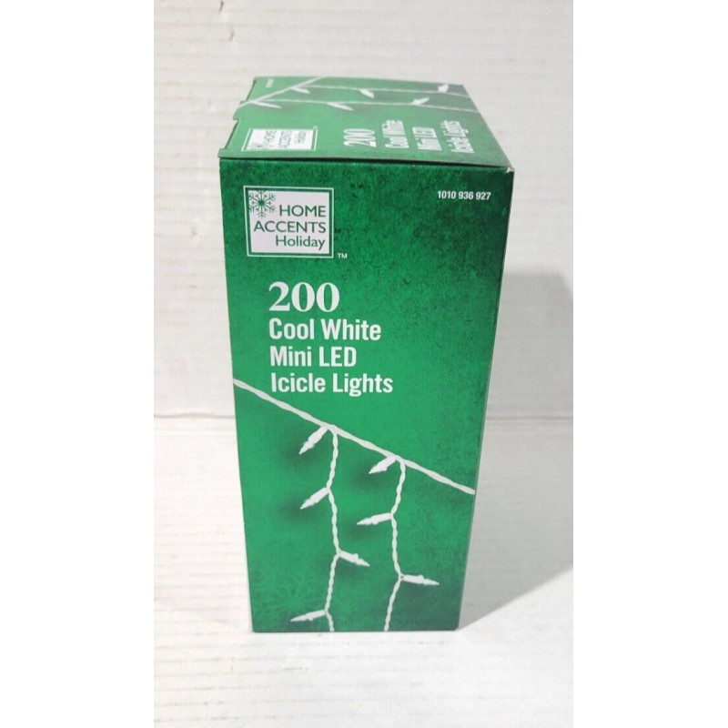 Home Accents Holiday 200 Cool White Mini LED Icicle Lights