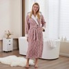 Dowesrobe Long Robes with Hood for Women,Plush Fleece Hooded Robes
