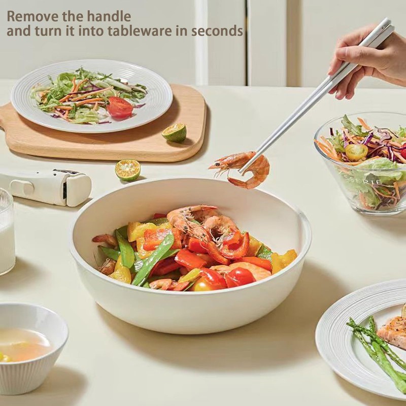 2 PC Removable Pot Handle Cream White, Universal Pan Handle,