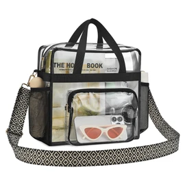 Bagenius Clear Tote Bag, 12x5.5x12 Inches Travel Tote Bag Stadium Approved