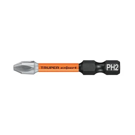Truper PUDE-1201I, Estuche con 5 puntas de cruz PH1 de impacto largo 2"