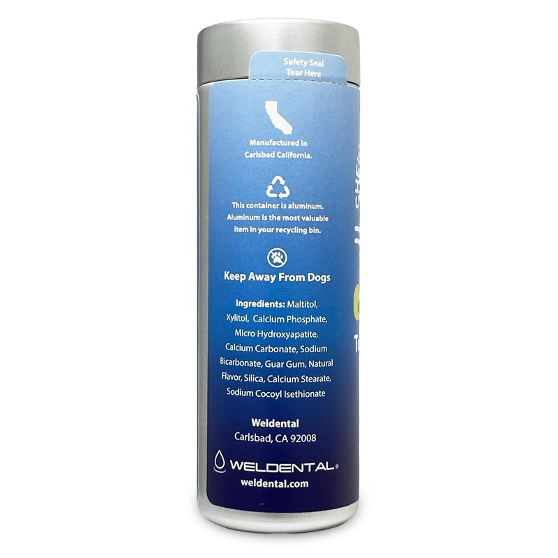 Chew Brush Smile Micro Hydroxyapatite Toothpaste Tablets 120 Count Peppermint