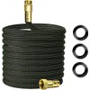 25FT Lightweight Flexible Garden Hose,Non-Slip Handles,Non-kink Hose,Solid Brass Fitting for