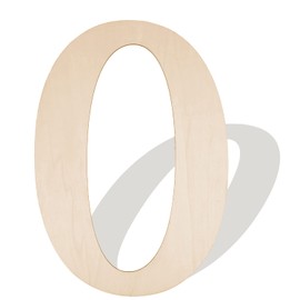 Wooden Numbers 12 Inch, Large Wooden Number 0 Shape Cutouts Big Blank Unfinished Wood Numbers Signs for Craft Wall Decor Painting Birthday Wedding Party Decoration Kitchen Room Home Decorations