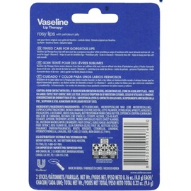 Vaseline 2 pack Bálsamo para Labios Rosy Stick Lip Therapy, 4.8 g c/u