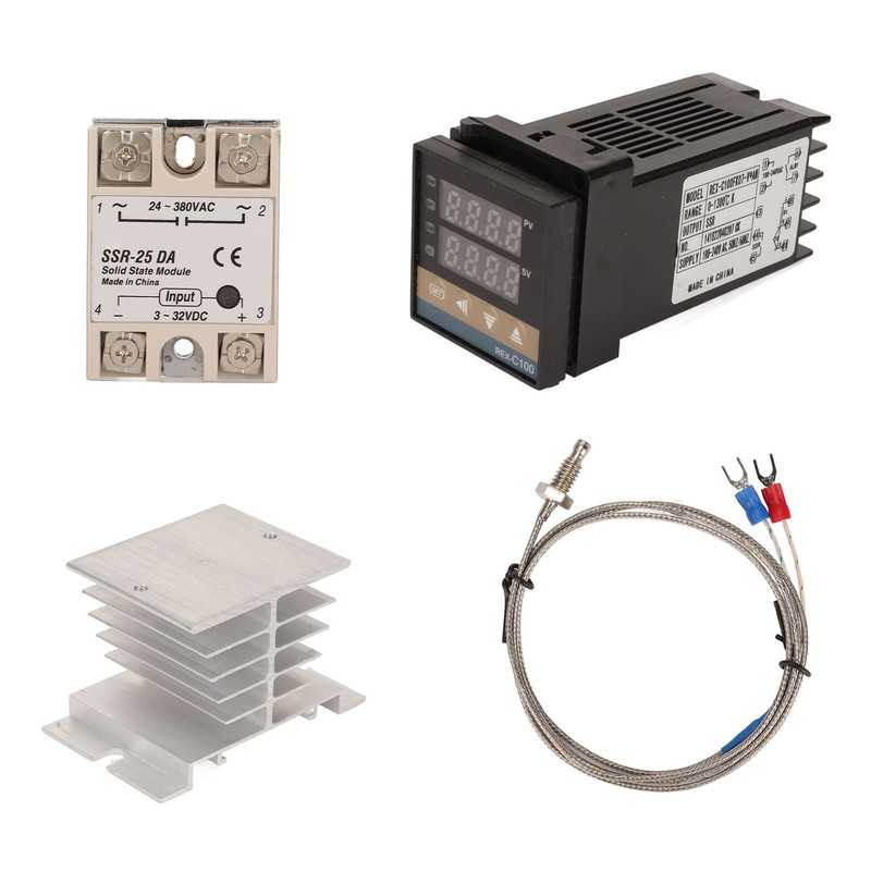 4PCS Digital PID Thermostat Quick Response Temperature Controller with Thermocouple