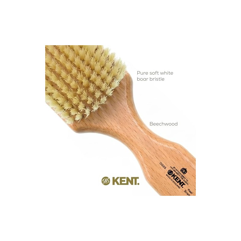 Kent OG2S - Cepillo facial de cerdas suaves de madera