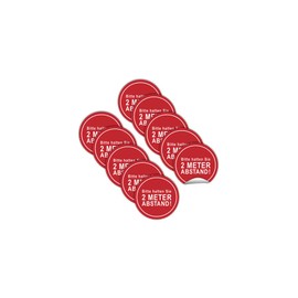 Premium Sticker Diameter 21 cm with UV Protection Warning Signs for Outdoor and Indoor Use Pack of 10 STROBO