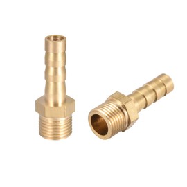 sourcing map Hose Nozzle Brass Hose Connector Hose Connector Connector Adapter Hose Adapter Hose Adapter 6 mm Barb x 1/8 Inch G Outer Pipe