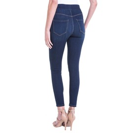 Liverpool Womens Farrah Hi-Rise Pull-On Ankle High Performance Denim Pants, Griffith Super Dark, 4
