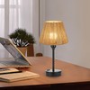 LAMSU Small Rattan Lamp Shade, Boho Bell Lamp Shades for