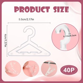 Paidiem 40Pcs Clear Acrylic Earring Hangers, Mini Jewelry Display Rack for Dangling Earrings, Organizer for Retail Store or Home Decor (Hangers Only)