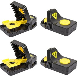 XiaoMuTongABC Mouse Traps, 4 Pack Upgraded Large Heavy Duty Reusable Mice Traps Snap Traps that Kill Instantly, High Sensitive Mice Catcher Mousetrap Rodent Trap for Indoors, Safe and Easy Set-up