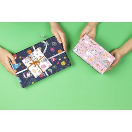 Friendly Fox Children's Wrapping Paper - 6 Sheets of Wrapping Paper for Children, Boys, Girls - Motif Paper for Gifts - Gift Wrapping Paper Set - Gift Wrapping, Children's Birthday