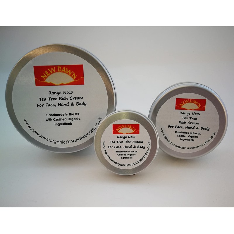 Organic Natural Tea Tree Rich Cream/Moisturiser for Dry skin -