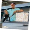 NOLITOY Cute Flower Print Car Window Shade Suction Cup Install