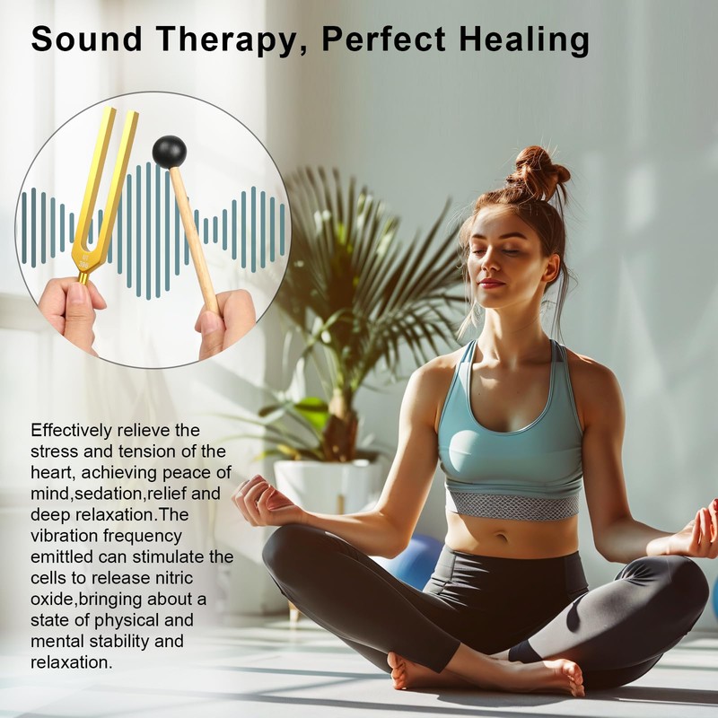 Solfeggio Tuning Forks Set for Healing, 9 Solfeggio Frequencies 174Hz