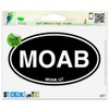 Moab Utah Black Oval Vinyl Car Bumper Window Sticker 3" x 2"