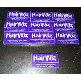 HAIR WIZ NEW Lot of 10 packs of 2 (20 total) ORIGINAL HairWiz Hair Wiz Replacement Blades