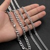 HSWYFCJY Men Chains Necklace 9MM Cuban Chain Mens Silver Curb