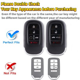 RFSRZ for Honda Civic Key Fob Cover,Purple Beaded Key Holder Fits for 2022 2023 Honda Civic CR-V XR-V Smart Key Car Key Accessaries (for Honda C4)