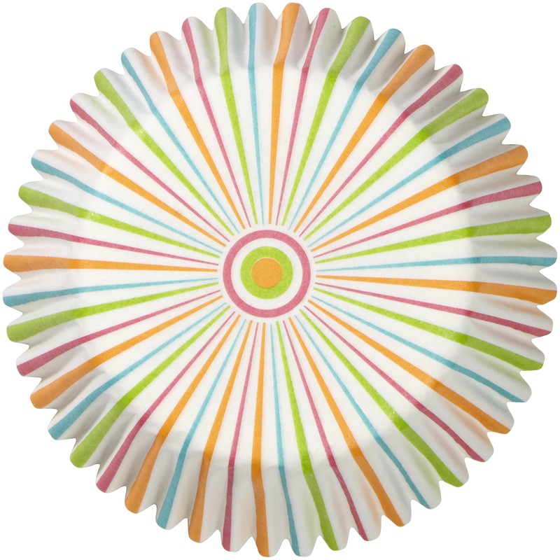 Wilton 415-2842 Decora 75 Pieces Pinstripe Citrus Standard Baking Cup,