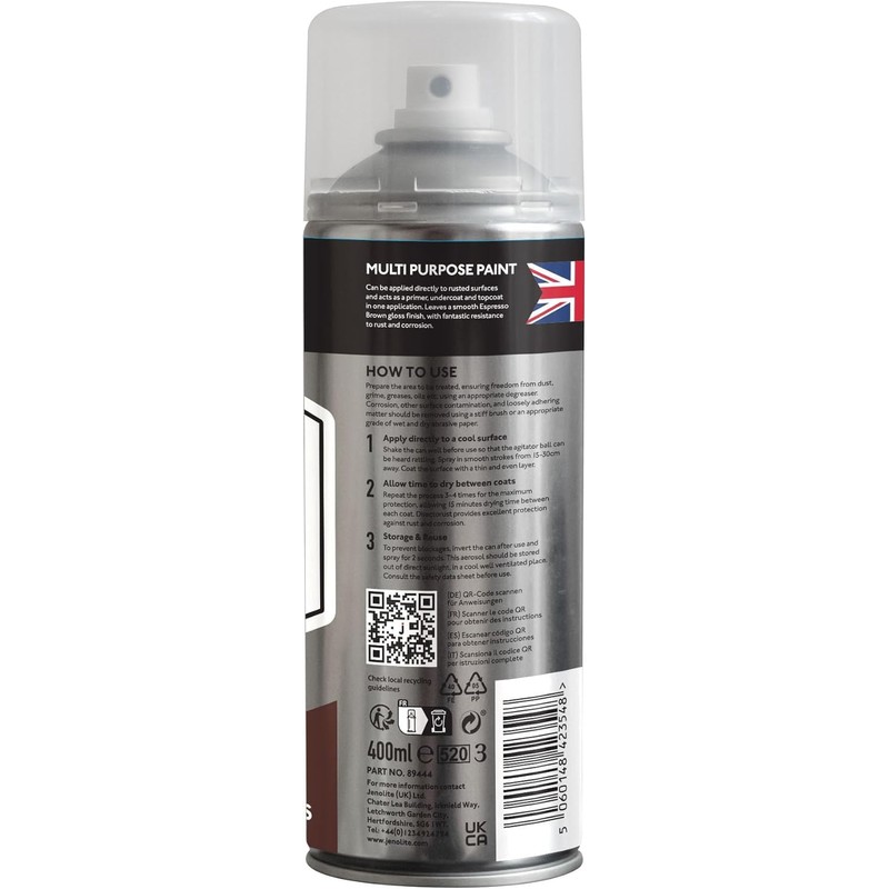 JENOLITE Directorust Spray Paint for Metal - ESPRESSO BROWN -