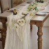 WAITER TREE Cheesecloth Table Runner Boho Gauze Long Rustic Sheer