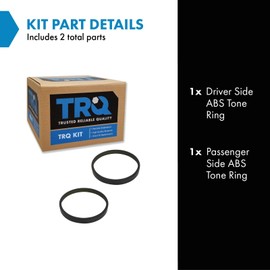 TRQ CV Axle ABS Magnetic Tone Ring Front Rear Pair Set Compatible with Charger Magnum 300